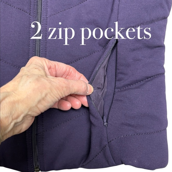 vest outdoor COLDWATER CREEK XS/S purple rayon knit blend zipz - Picture 10 of 11